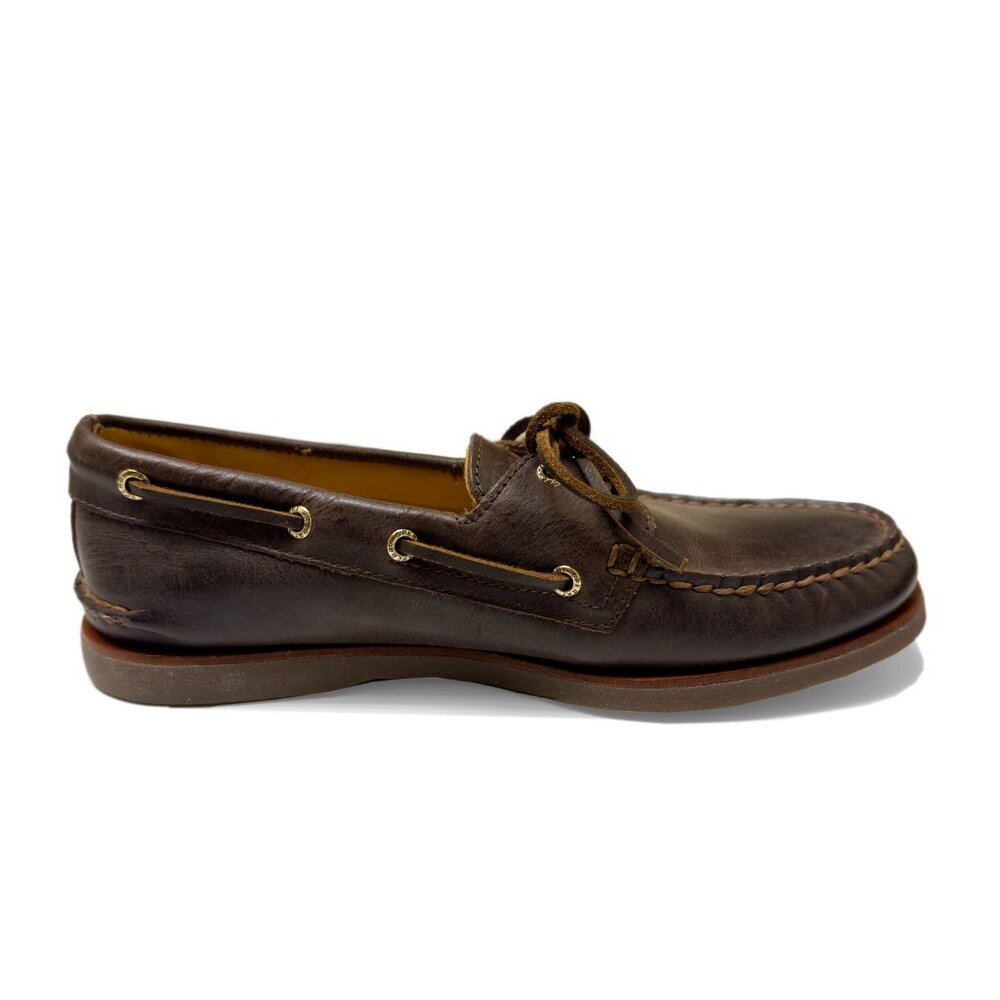 Men's Sperry Top Sider 2 Eye Gold Cup Collection Boat Shoes Size 8.5 M Brown - Picture 8 of 14